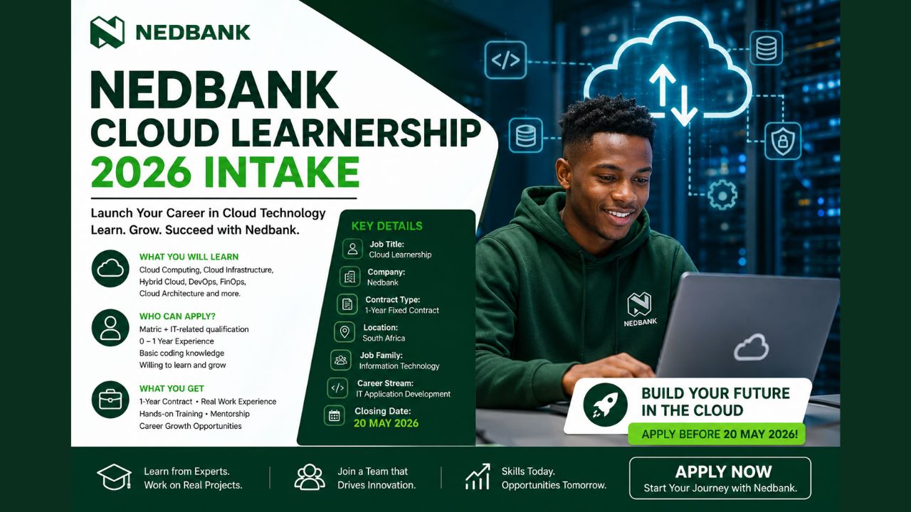 Nedbank Cloud Learnership 2026 Intake – Apply Now Before Closing Date